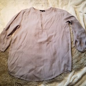 Soprano Chiffon V-Neck Blouse in the color Gray